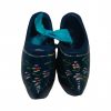 Wooden Shoe Party Favor Blue Clogs w/ Flower Design