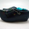 Wooden Shoe Party Favor Blue Clogs w/ Flower Design - Image 2