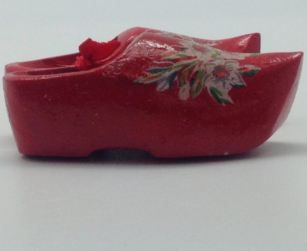 German Red Wooden Shoes Edelweiss - Image 3