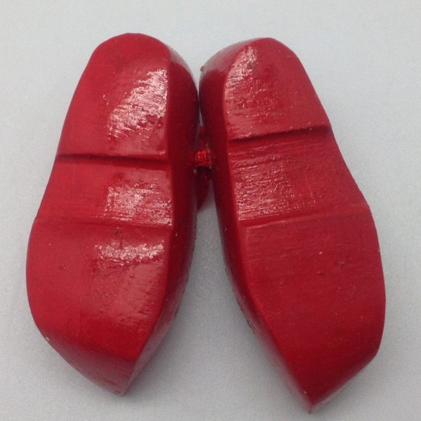 German Red Wooden Shoes Edelweiss - Image 4