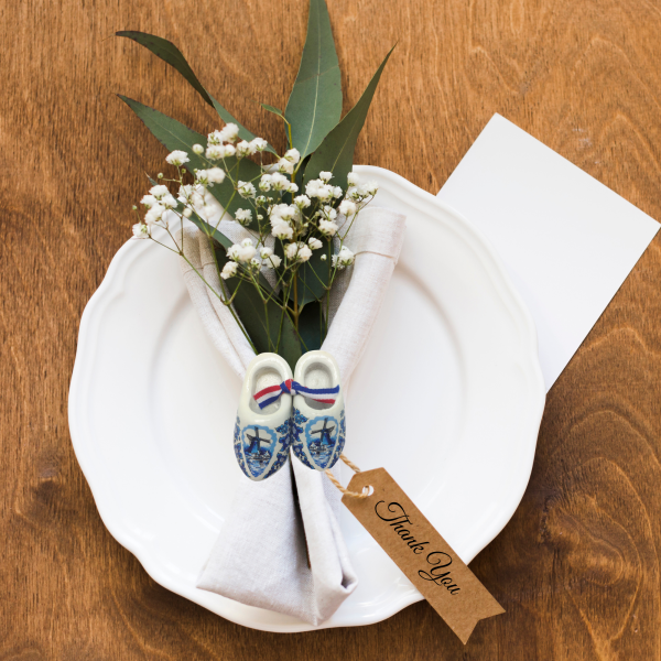 Holland Wooden Shoes Deluxe Blue White - Image 3